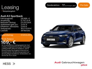 Audi Leasingangebot: Audi A3 Sportback TFSI advanced*NAVI-PLUS*LED*KAMERA*