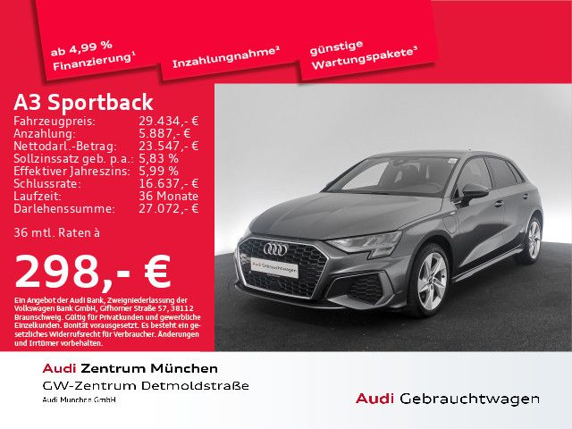 Audi A3 Sportback 40 TFSI e S tronic S line Virtual+/