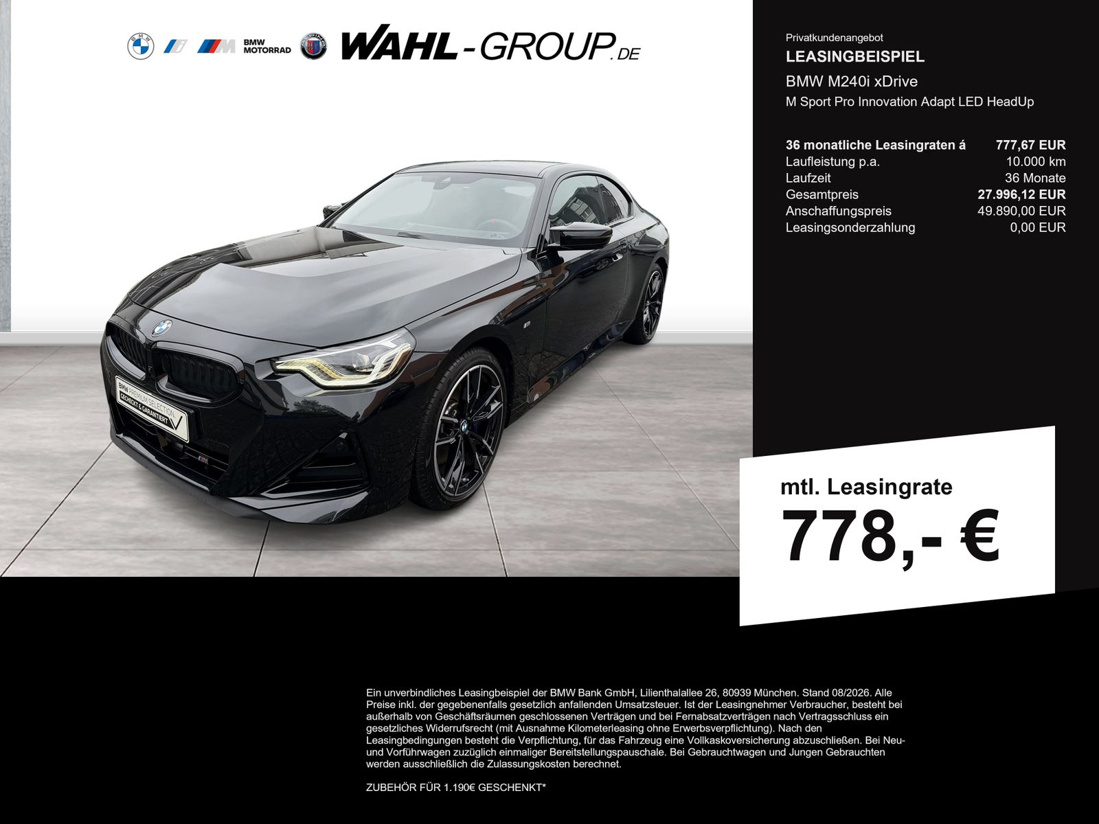 BMW M240i xDrive M Sport Pro Innovation Adapt LED He