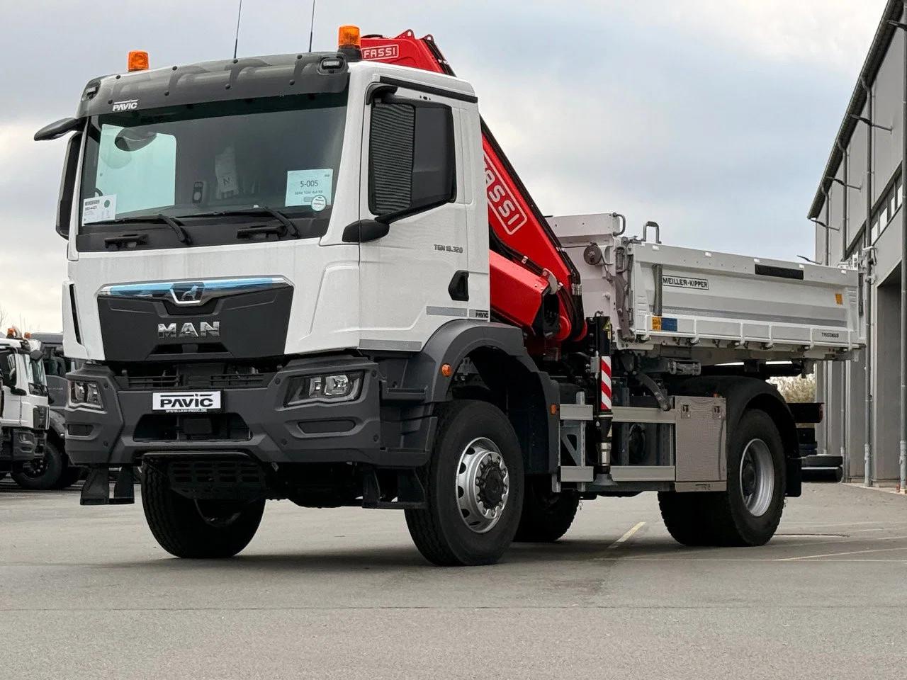 MAN TGM 18.320 4x4 Meiller Trigenius FASSI F135