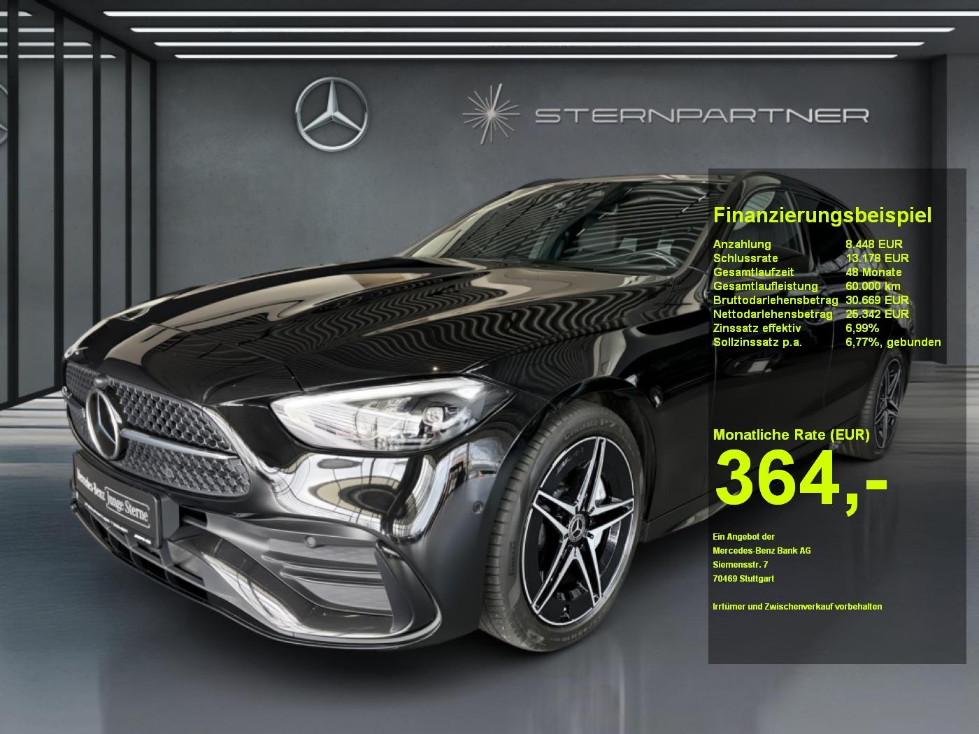 Mercedes-Benz C 180 T AMG+NIGHT+AHK+KAMERA+CARPLAY+AMBIENTE