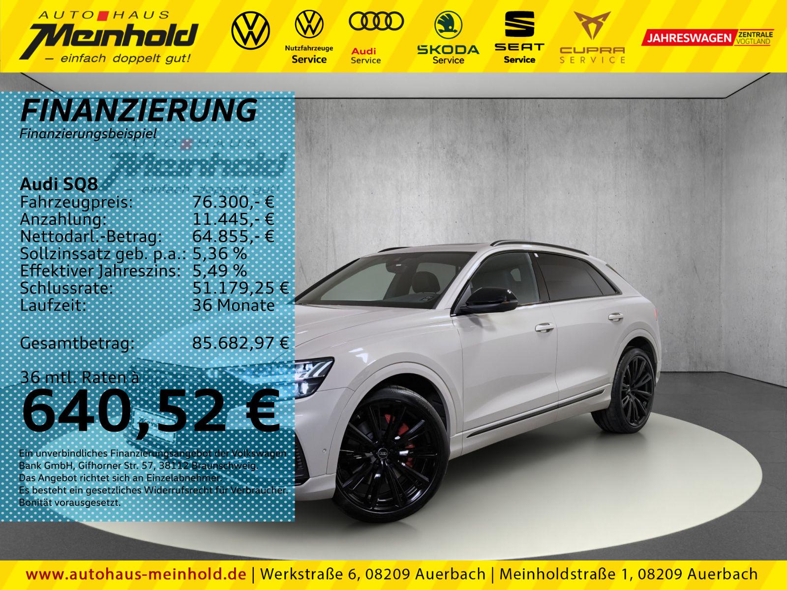 Audi SQ8 4.0 TFSI quattro, AHK, Standh, Alu 23″, Dach