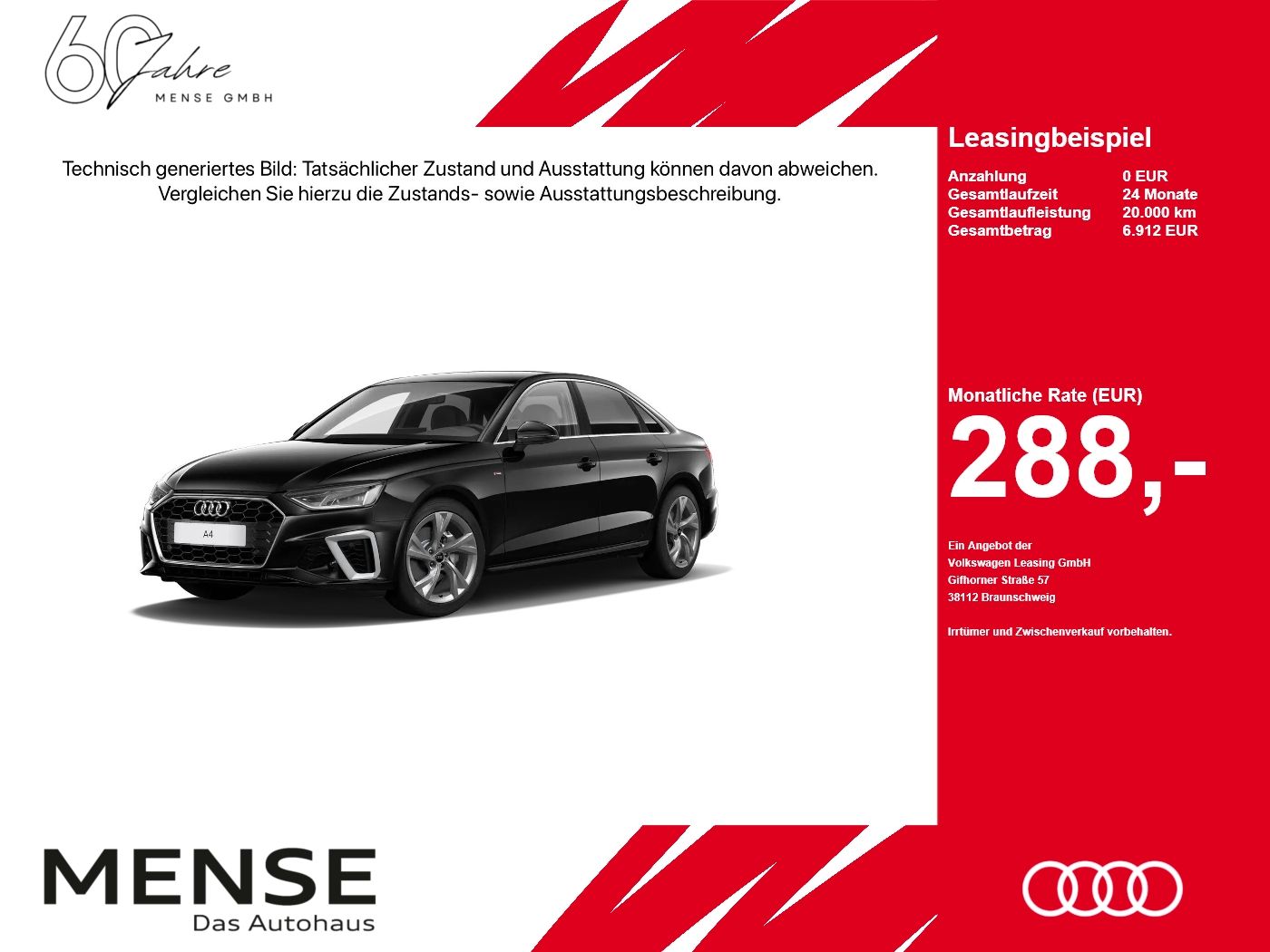 Audi A4 Limousine 40 TFSI S tronic S line Navi Kamera