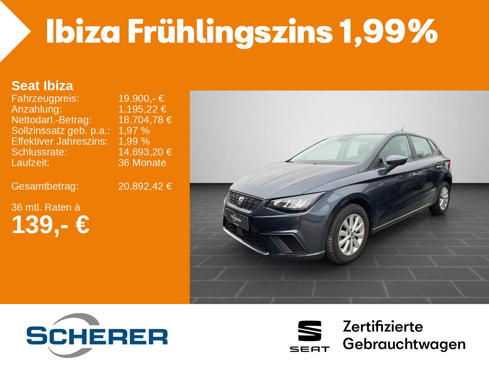 Seat Ibiza Style 1.0 TSI EPH*ACC*SHZ*CARPLAY uvm...