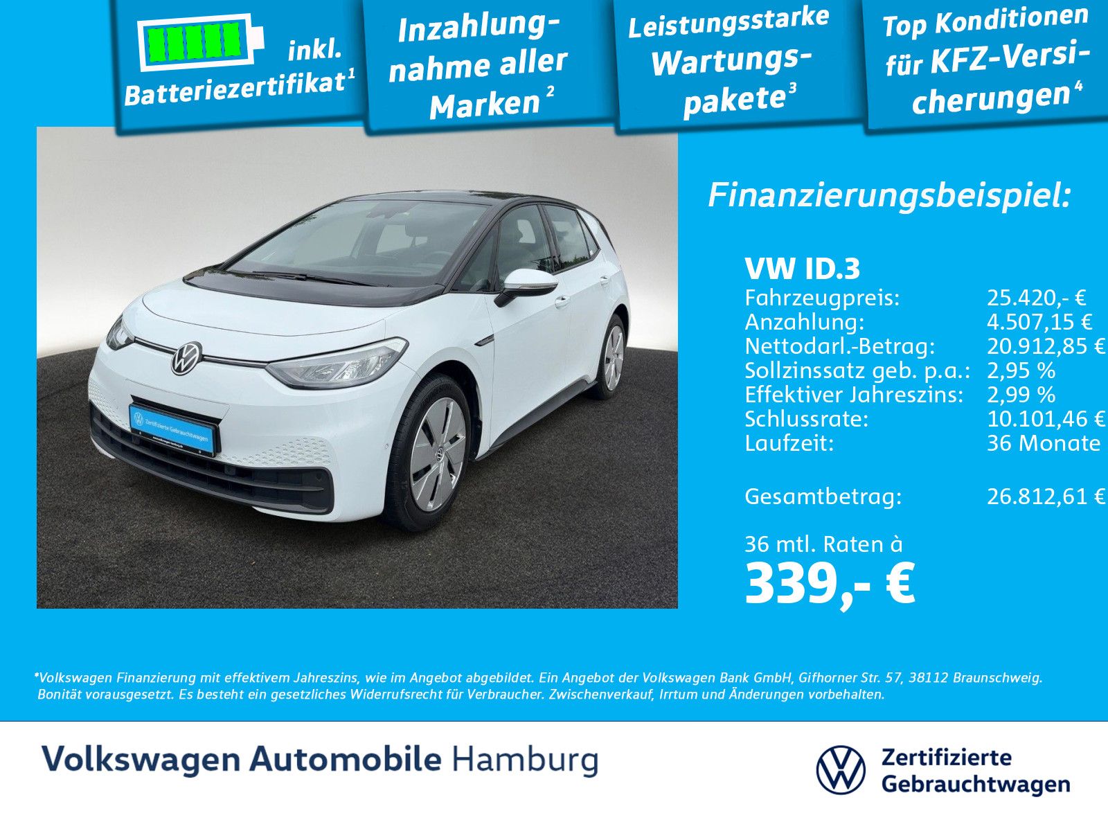 Volkswagen ID.3 Pro Performance Navi Rückfkamera Keyless foto 2