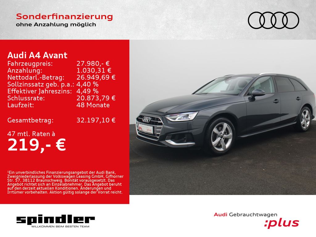 Audi A4 Avant advanced 35 TDI S-tronic / Standh, Navi