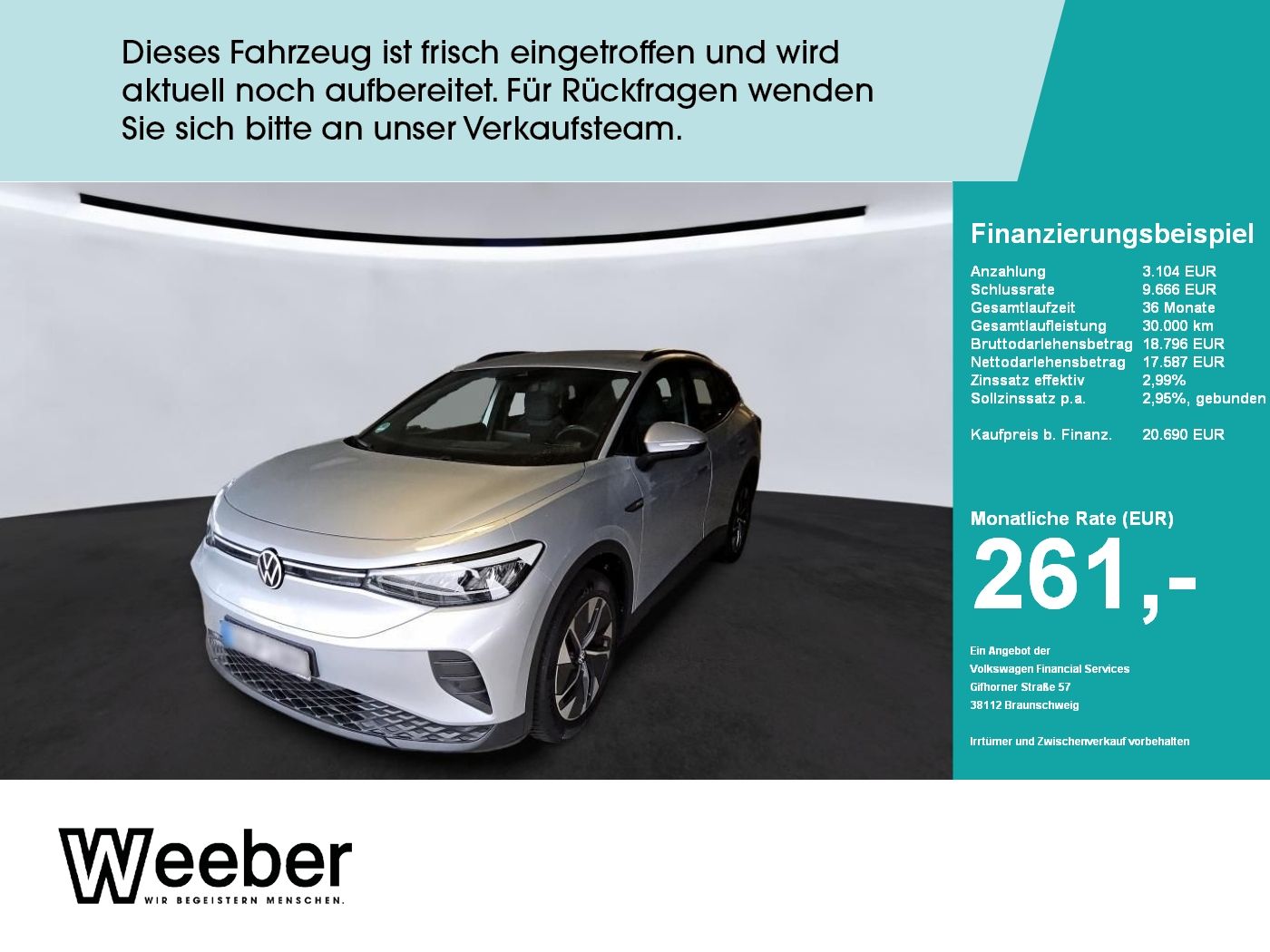 VW ID.4 Pure *LED*NAVI*APP CONNECT*PDC*CCS*19 LM*