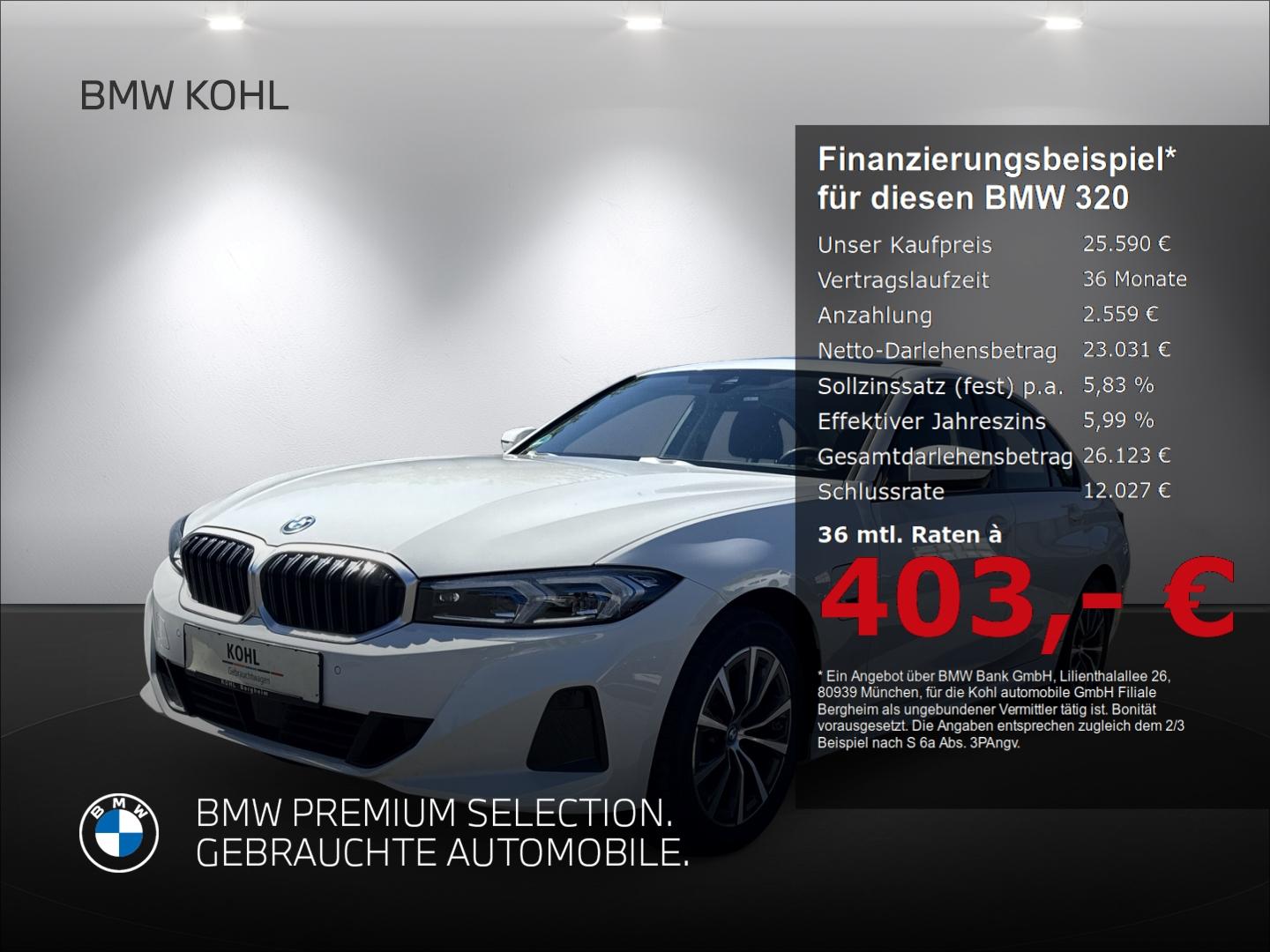 BMW 320 e Limousine Anhängerkupplung Driving Assista