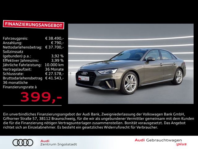 Audi A4 Limousine 40 TDI qu S line NAVI AHK 18" Virt.