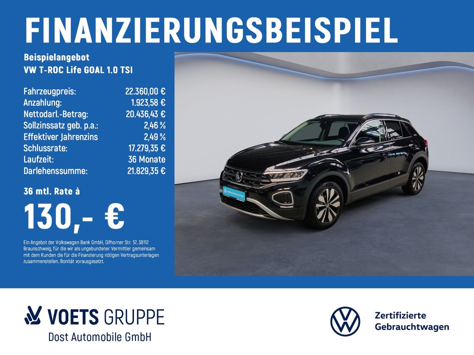 Volkswagen T-ROC  Life GOAL 1.0 TSI ACC+SHZ+NAVI+KLIMA