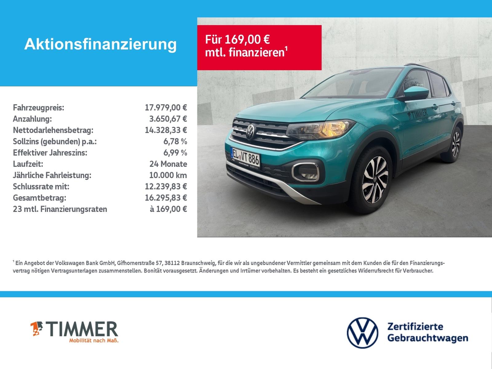 Volkswagen T-Cross 1.0 TSI DSG Active *NAVI*KAMERA*SITZHEIZ