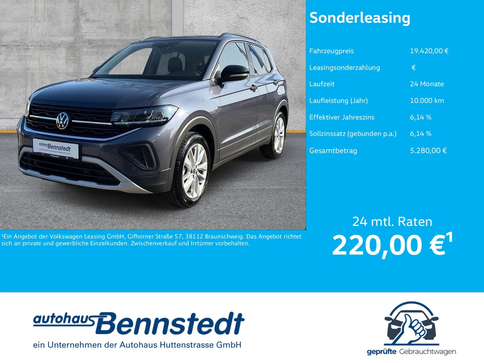 Volkswagen T-Cross 1.0 TSI Goal LED NAVI SHZ ALLWETTER