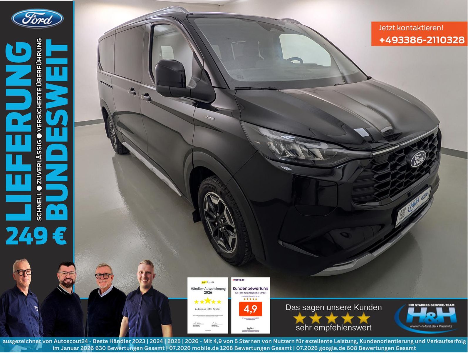 Ford Tourneo Custom 2.5 Plug-in-Hybrid L2 Active AHK