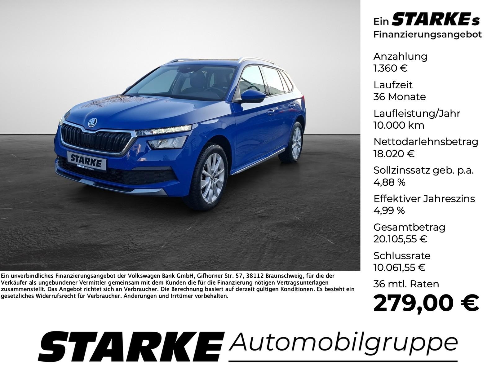 Skoda Kamiq 1.0 TSI DSG Style  LED PDC LM Tempo Klima