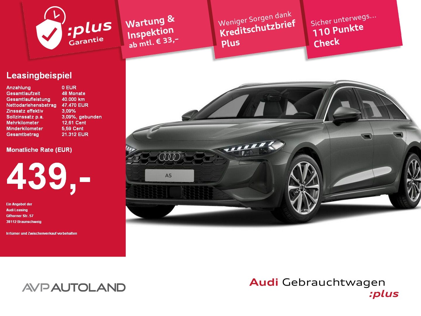 Audi A5 Avant TDI quattro S tronic | LED + |