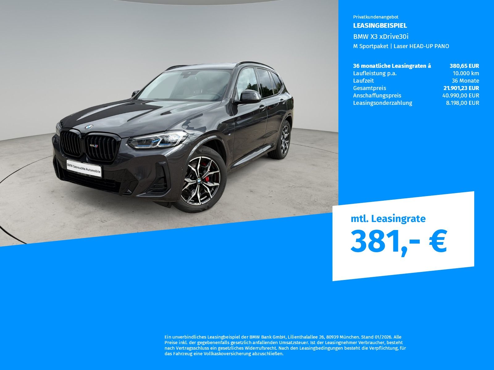 BMW X3 xDrive30i M Sportpaket | Laser HEAD-UP PANO foto 2