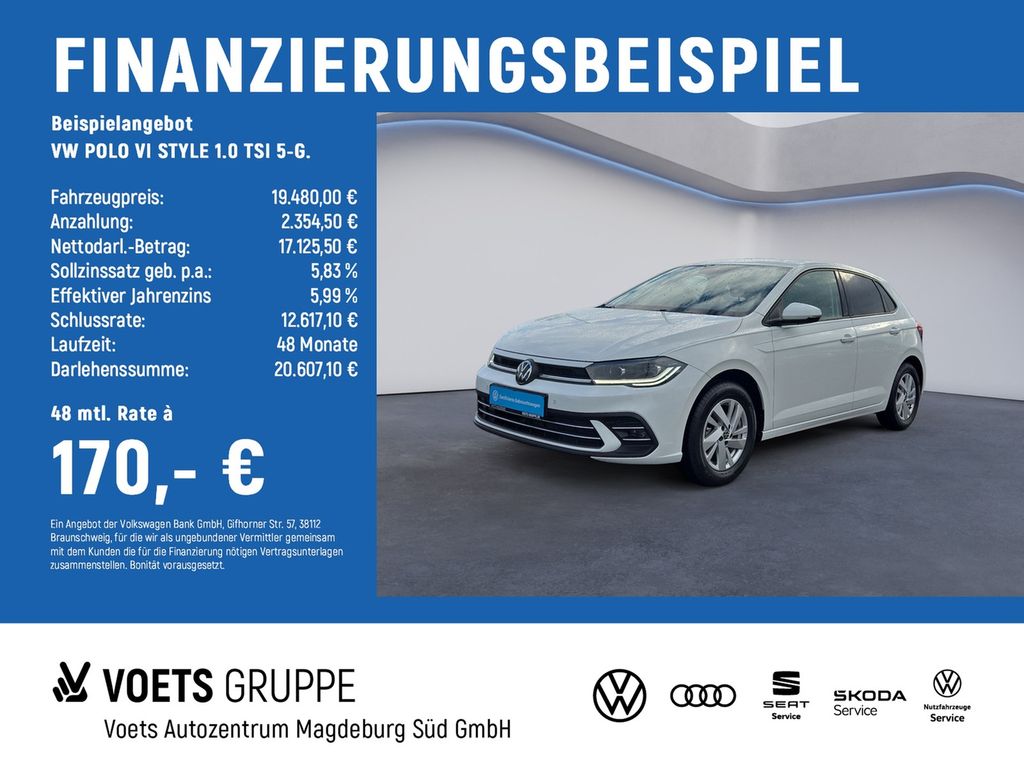 POLO VI STYLE 1.0 TSI 5-G. IQ-LIGHT+NAVI+PDC+APP