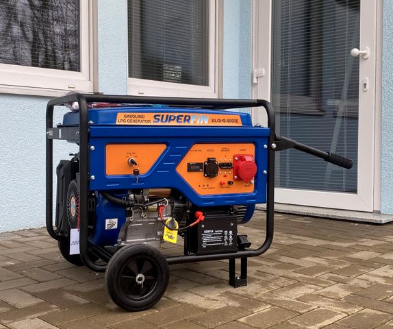 Inne SUPERFIN Stromerzeuger 8KW LPG BENZIN Generator