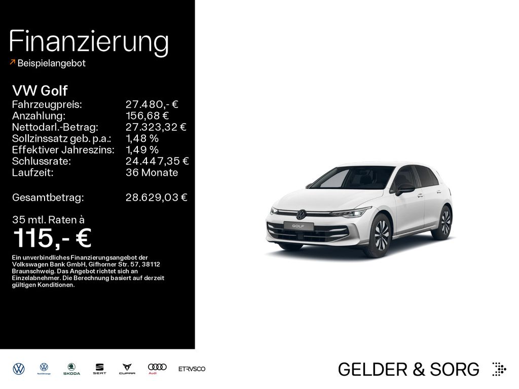 Volkswagen Golf 1.5 eTSI Goal Matrix*AHK*RFK*ACC*Digital