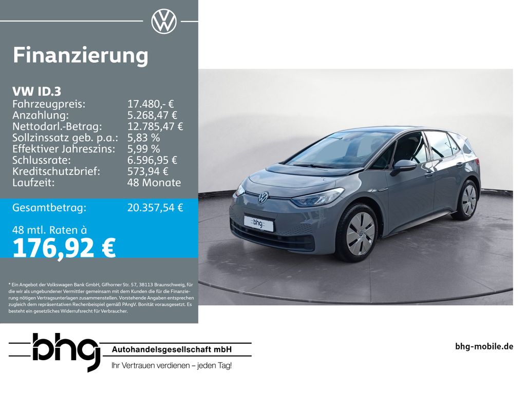 Volkswagen ID.3 Performance Pure #LED #NAVI #BATTERIEZERTIF