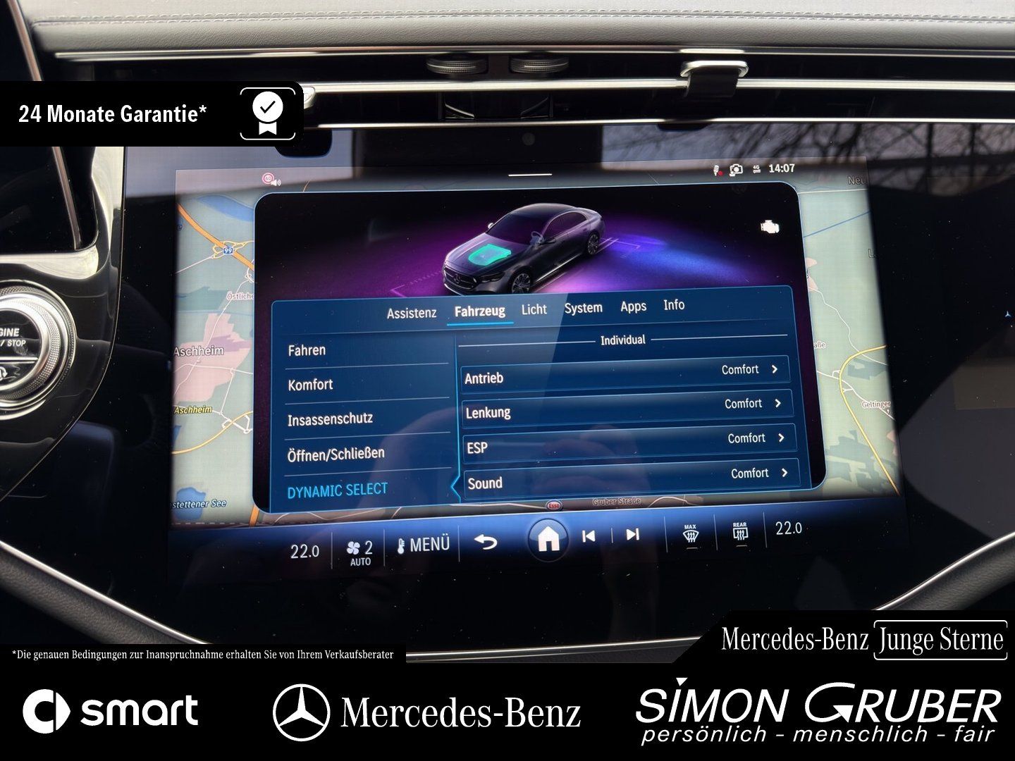 Fahrzeugabbildung Mercedes-Benz E 220 d AMG MBUX Superscreen 360° Burm KeyGo 21"