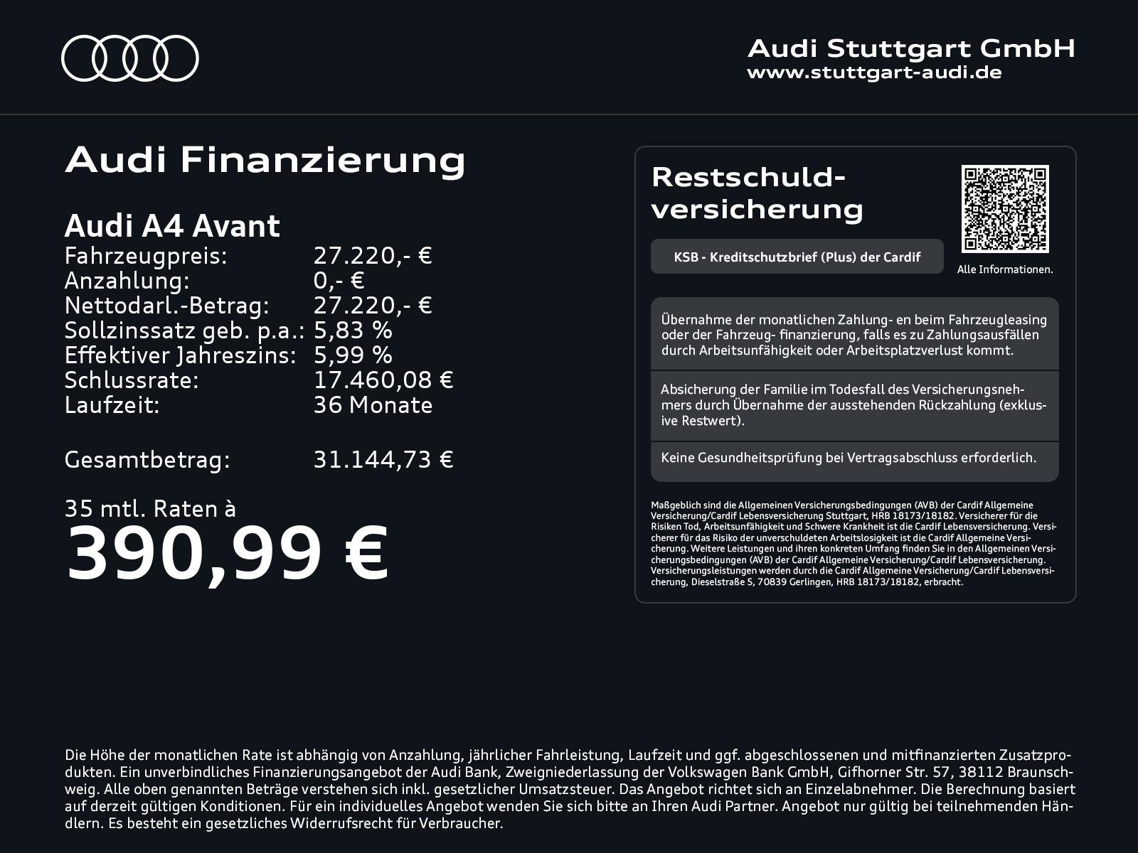 Audi A4 Avant advanced 45 TFSI quattro S tronic Navi+
