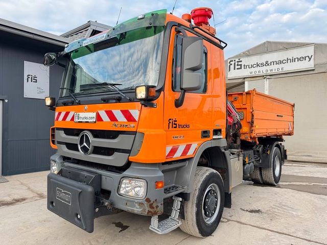 Mercedes-Benz ACTROS 1832 AK tipper 4x4 - crane Fassi 9.2M