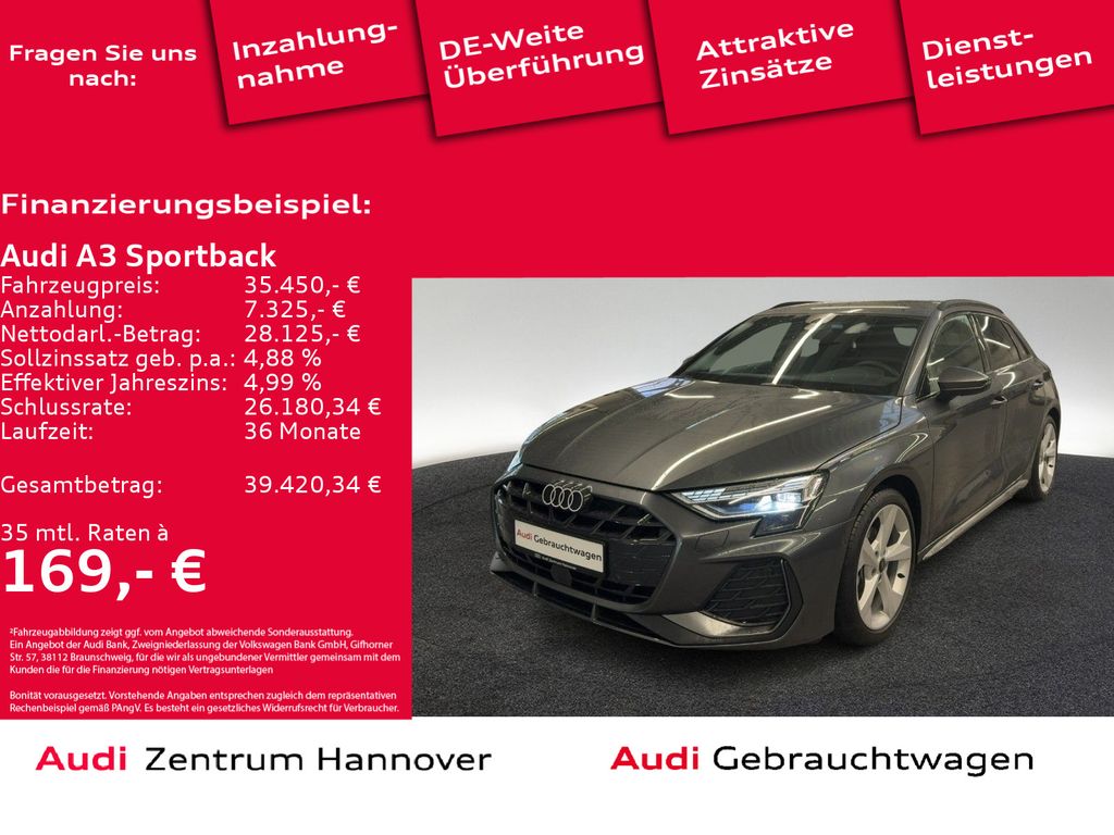 A3 Sportback S line 35 TFSI Kamera AHK Leder ACC