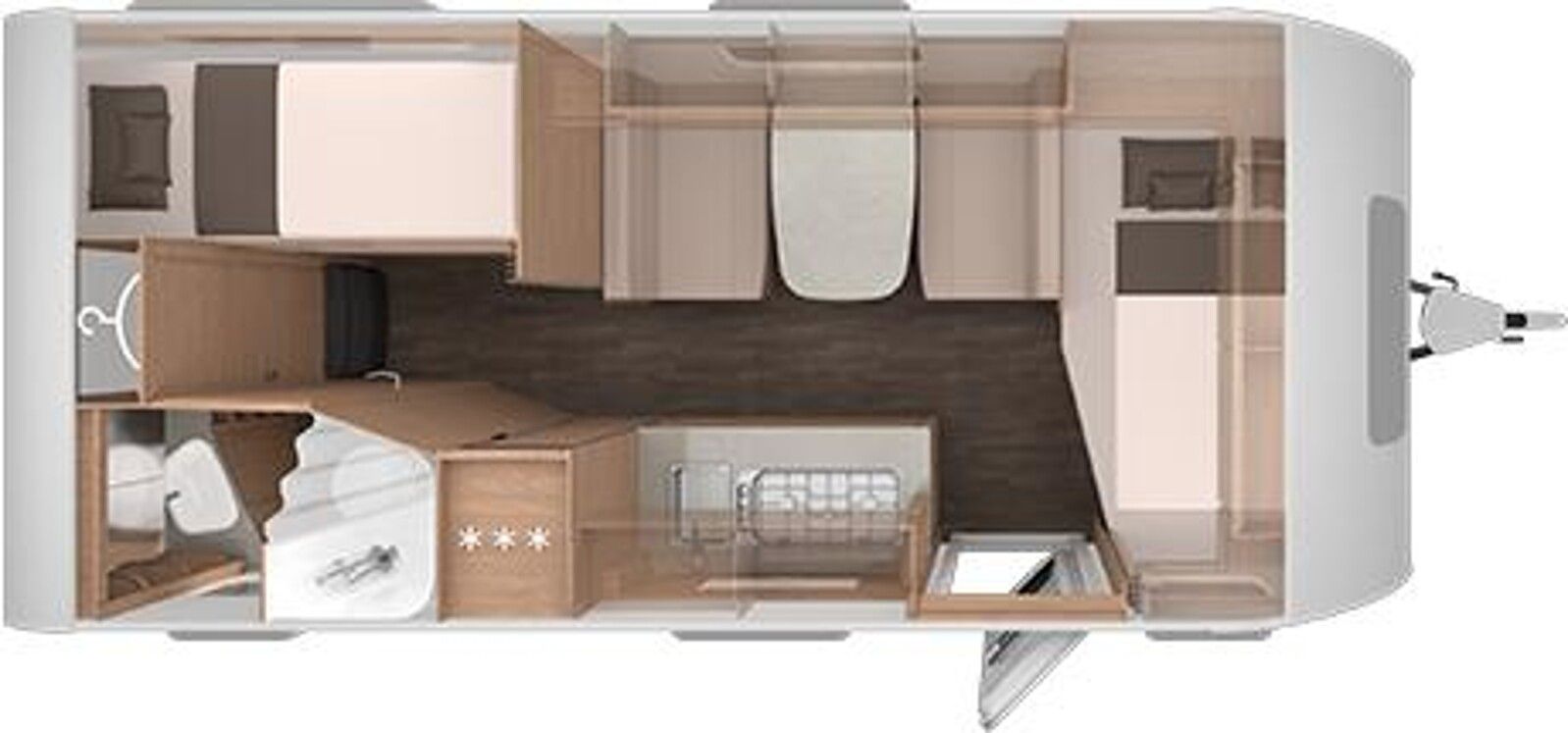 Fahrzeugabbildung Knaus Sport 500 KD 3 Stockbett mit Garagentür, 1800 kg