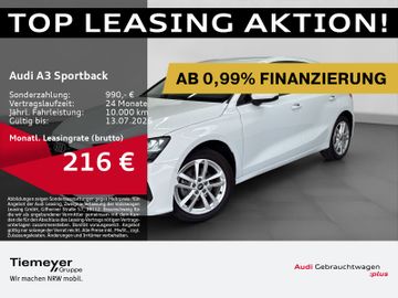 Audi Leasingangebot: Audi A3 Sportback 35 TFSI ADVANCED KAMERA NAVI+ SITZH