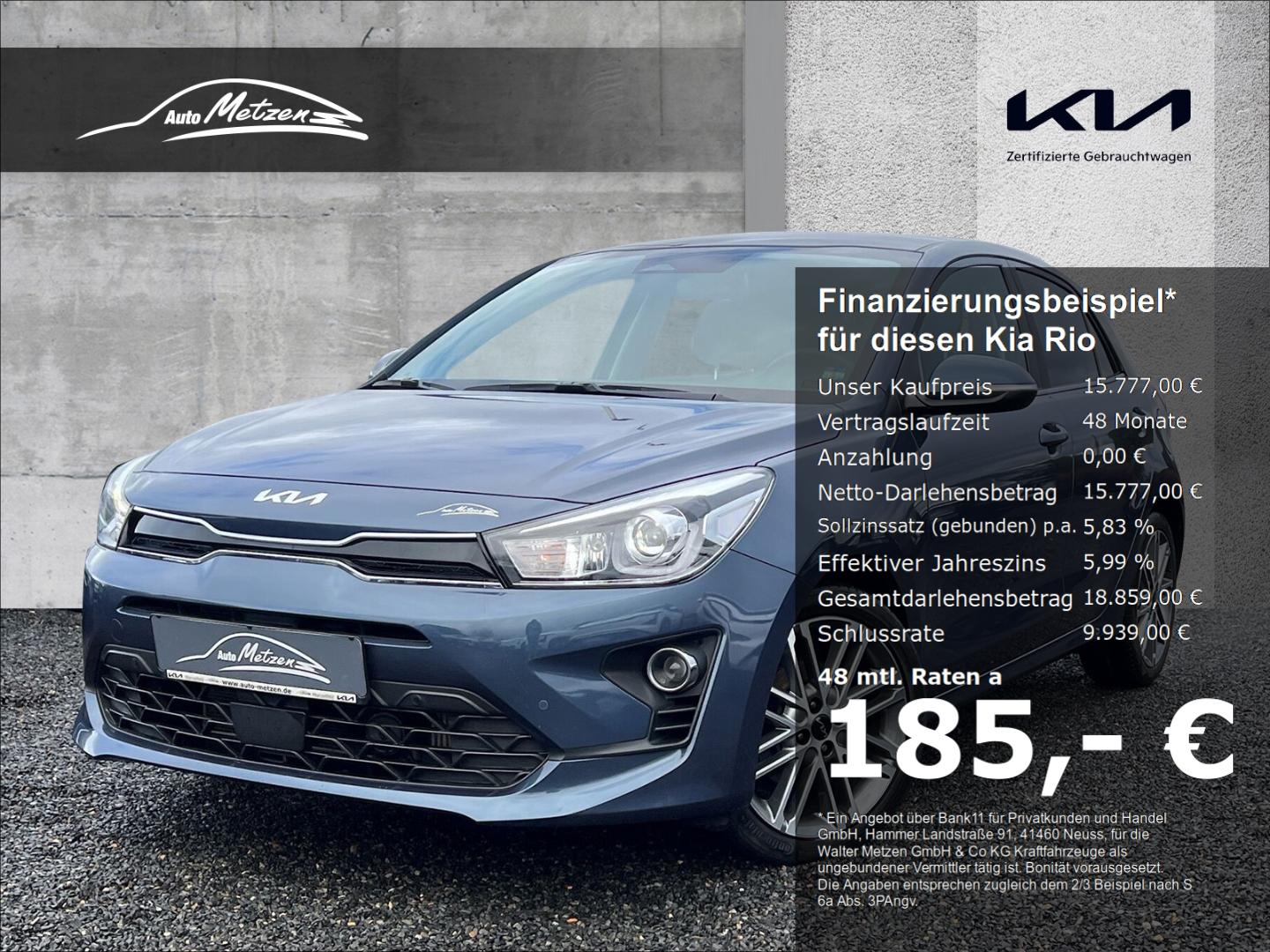 Kia Rio 1.0 T-GDI Spirit Navi Apple CarPlay Android 