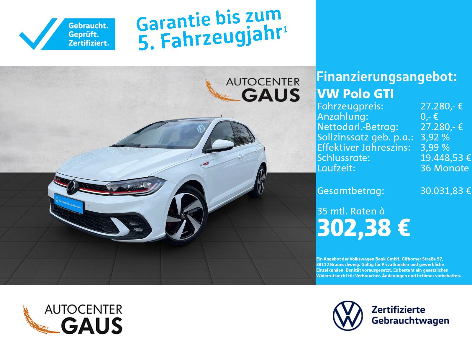 Polo GTI 2.0 TSI DSG Navi*Pano*LED-Matrix