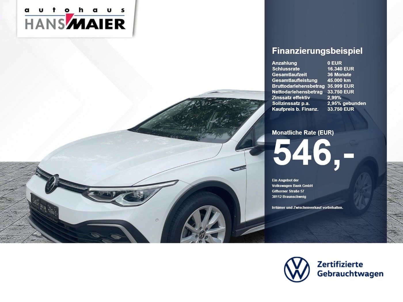 Volkswagen Golf Var. Alltrack 4Mot. DSG Navi IQLight 8fach foto 1