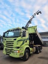 Scania R490 / 6X4 / Blatt / 18m Hiab Kran - Koffer
