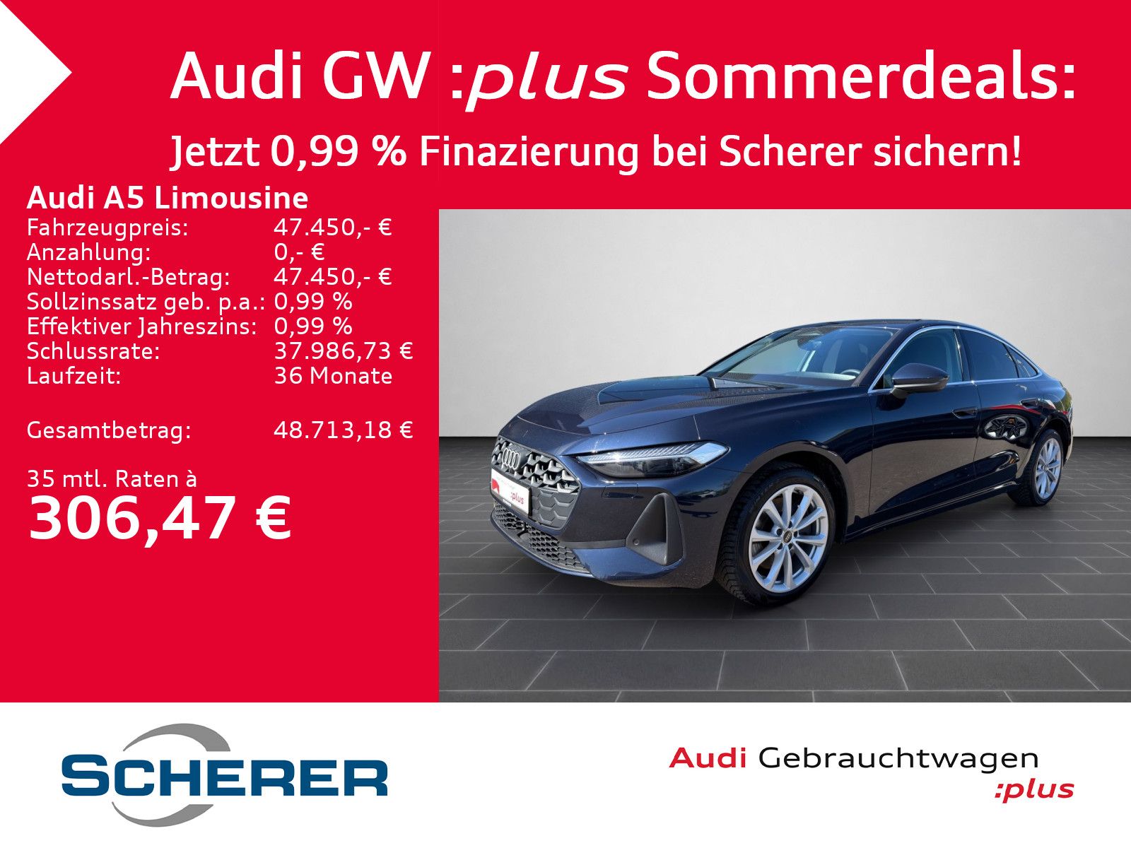 Audi A5 Limousine 2.0 TDI ANHÄNGEVORRICHTUNG MATRIX-L
