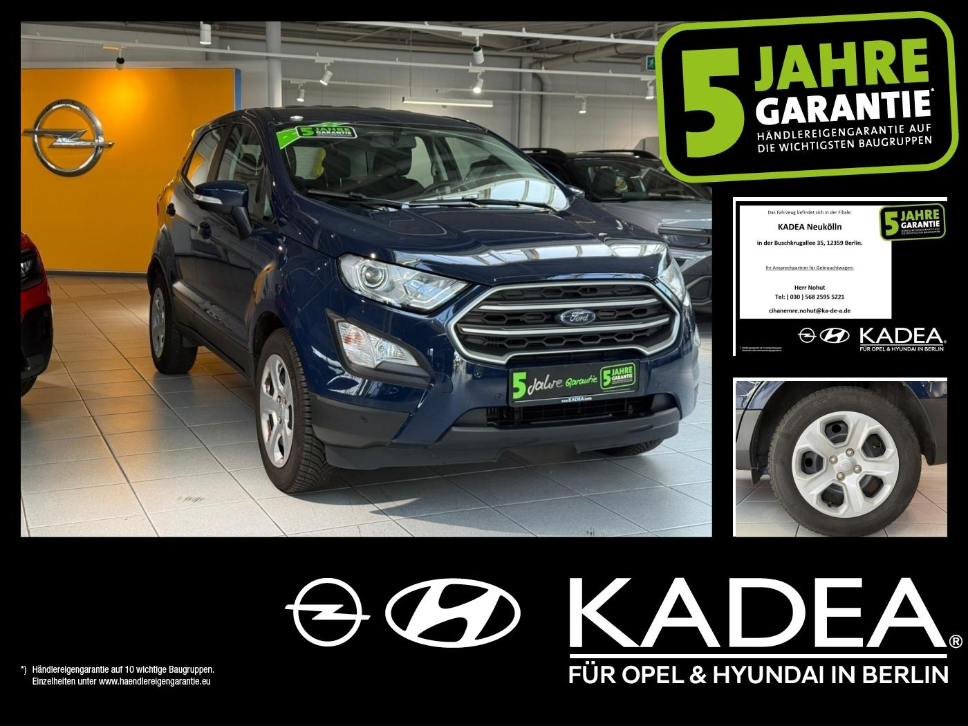 Ford EcoSport 1.0 PDC,Lenk+Sitzhzg,5 J Händlergaranti