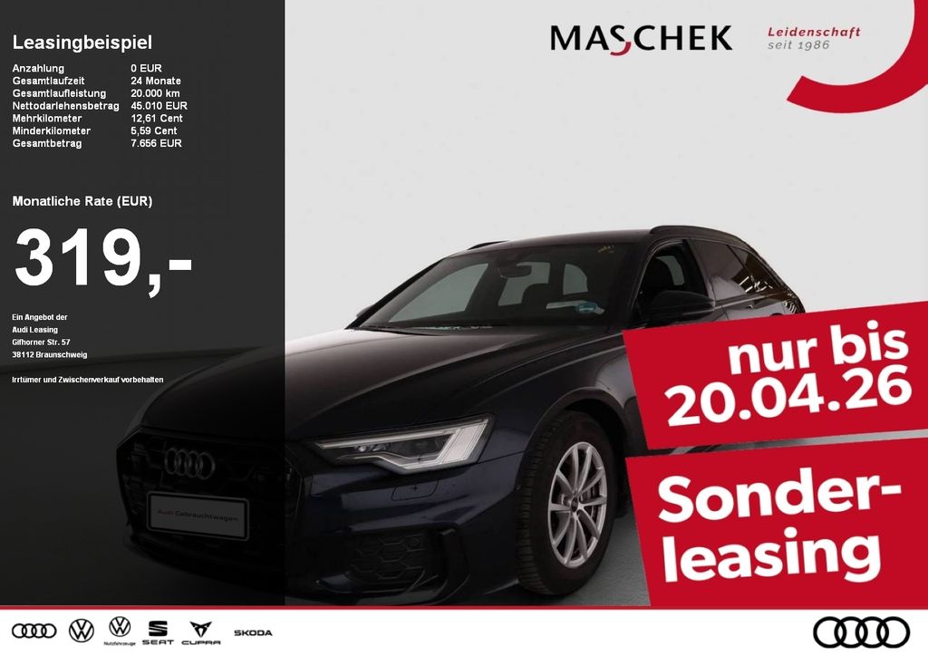 A6 Avant S line 40 TDI bis 18.04.! Matrix Leder