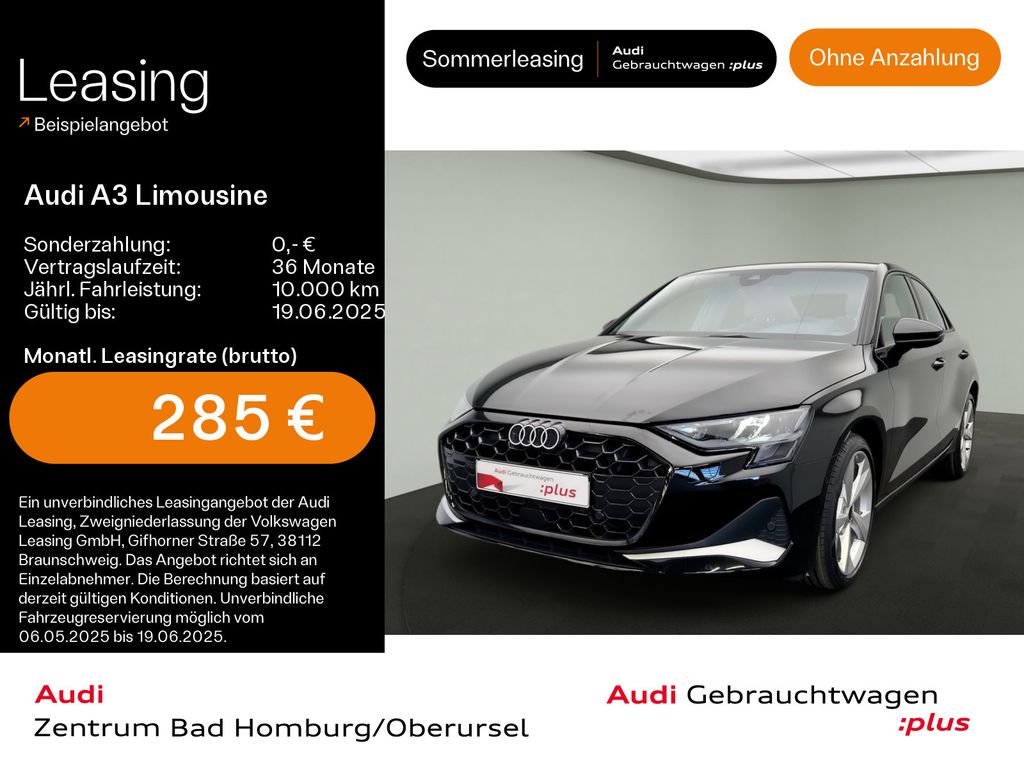 Audi A3 Limousine advanced 35 TDI*Navi*PDC*Virtual Co