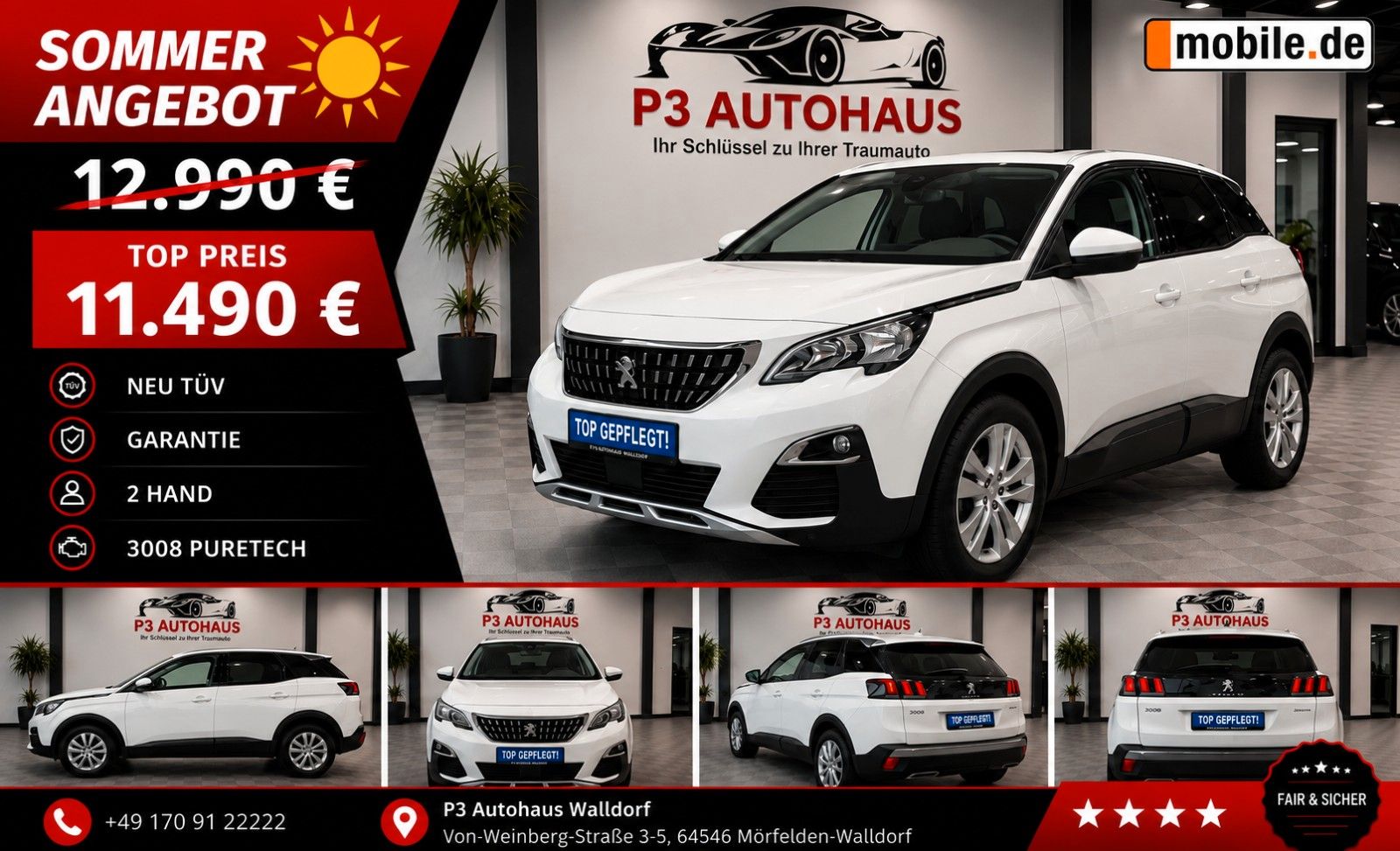 Peugeot Peugeot 3008 Active*GARANTIE*LED*KAM*SCHECKHEFT
