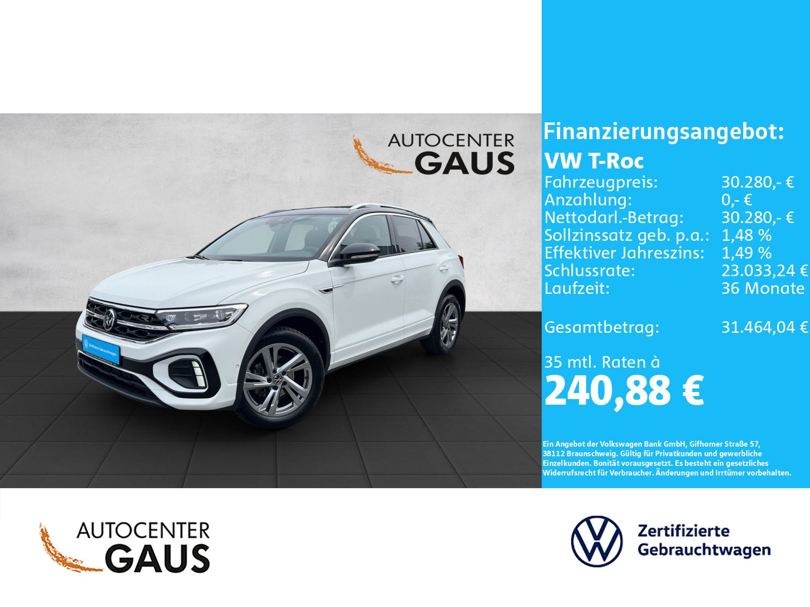 T-Roc R-Line 1.5 TSI DSG AHK*Kamera*ACC*CarPlay
