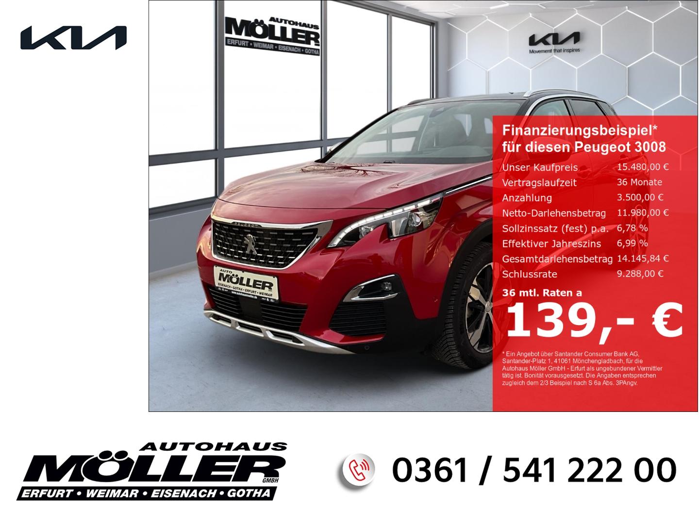 Peugeot 3008 1.2T Puretech 130 Crossway Navi LED Leder  