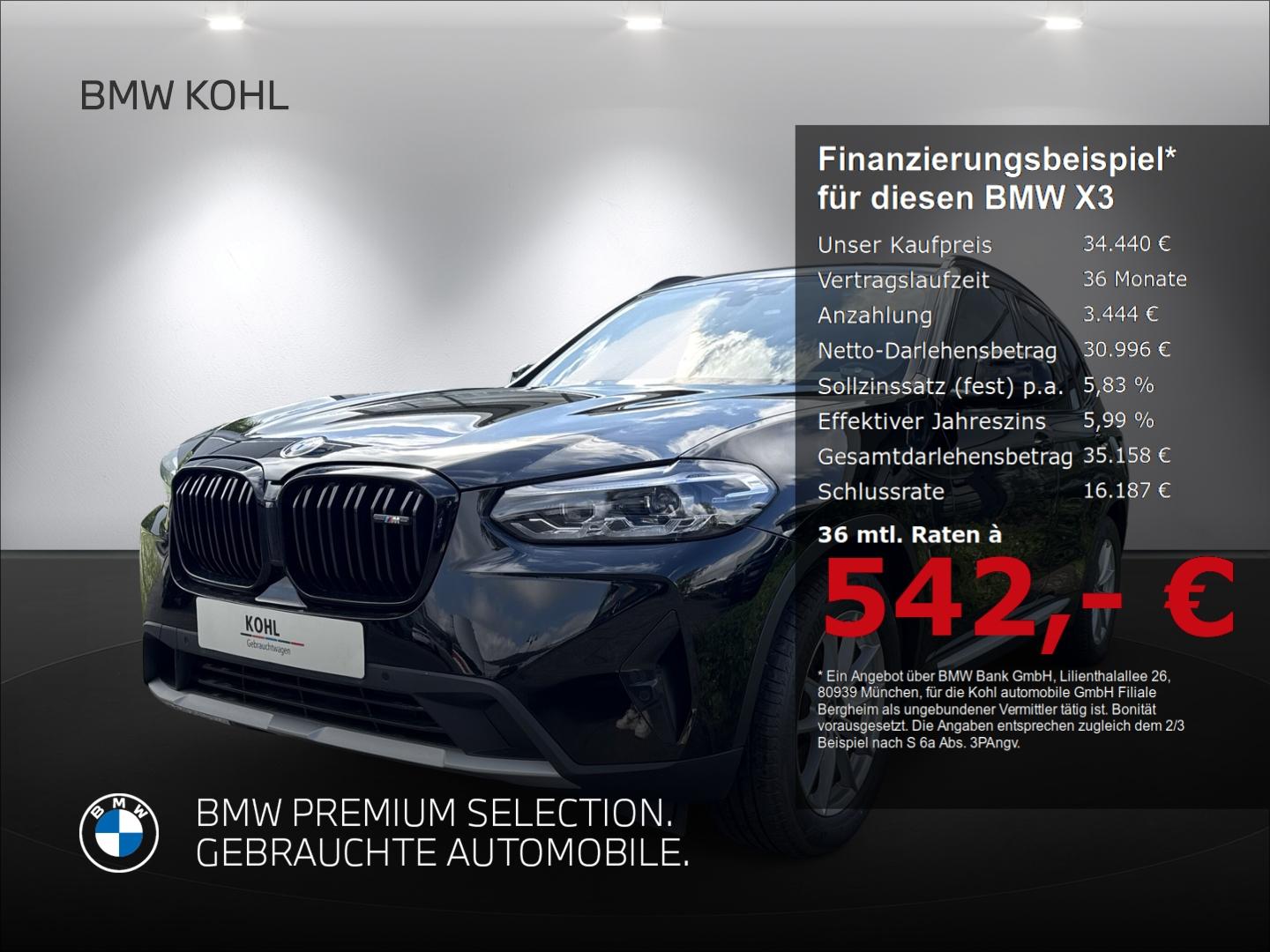 BMW X3 xDrive 20i Anhängerkupplung Sportsitze Sonnen