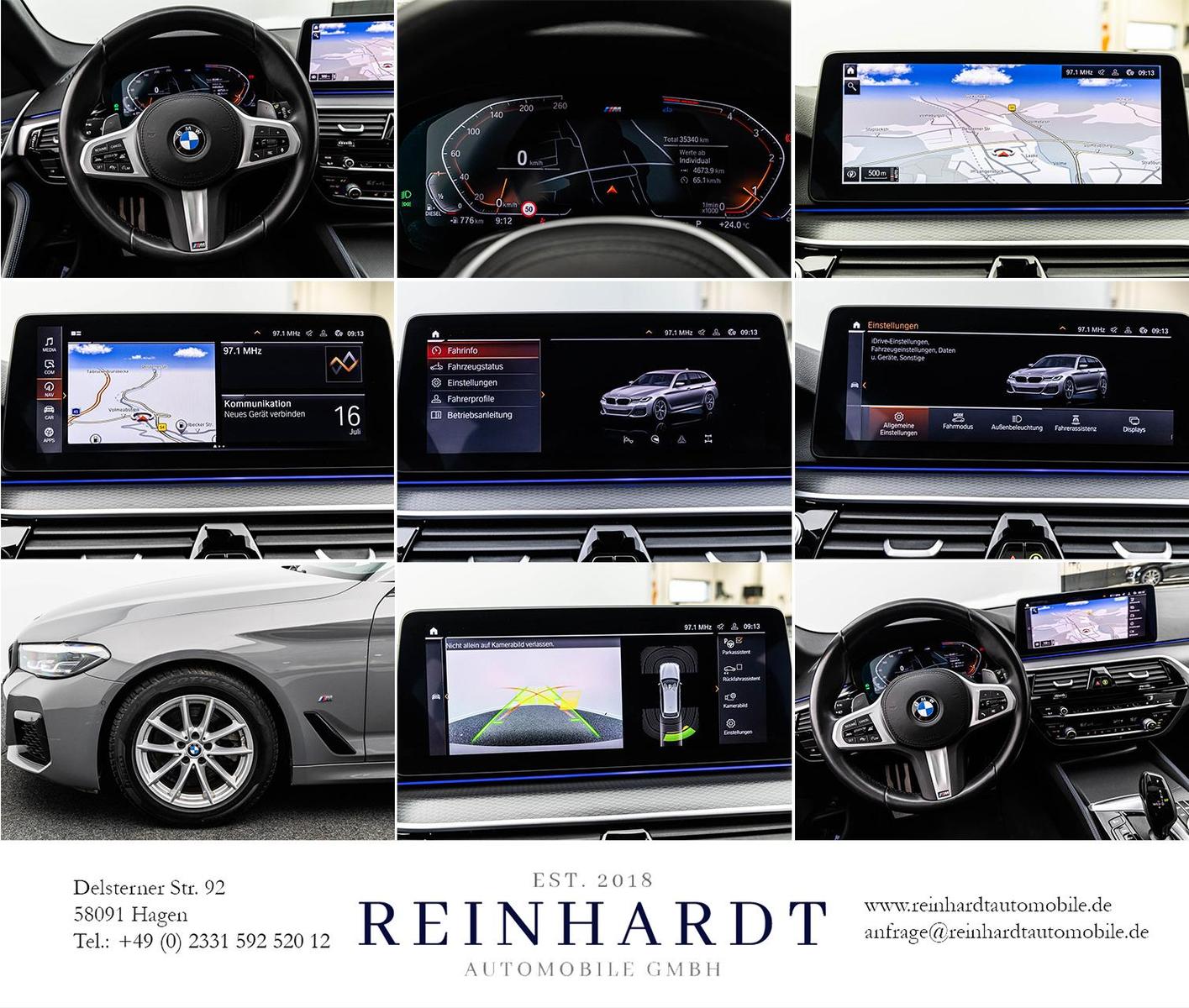 BMW 520d Touring M Sport 190 ch BVA Toit panoramique ACC Caméra de recul