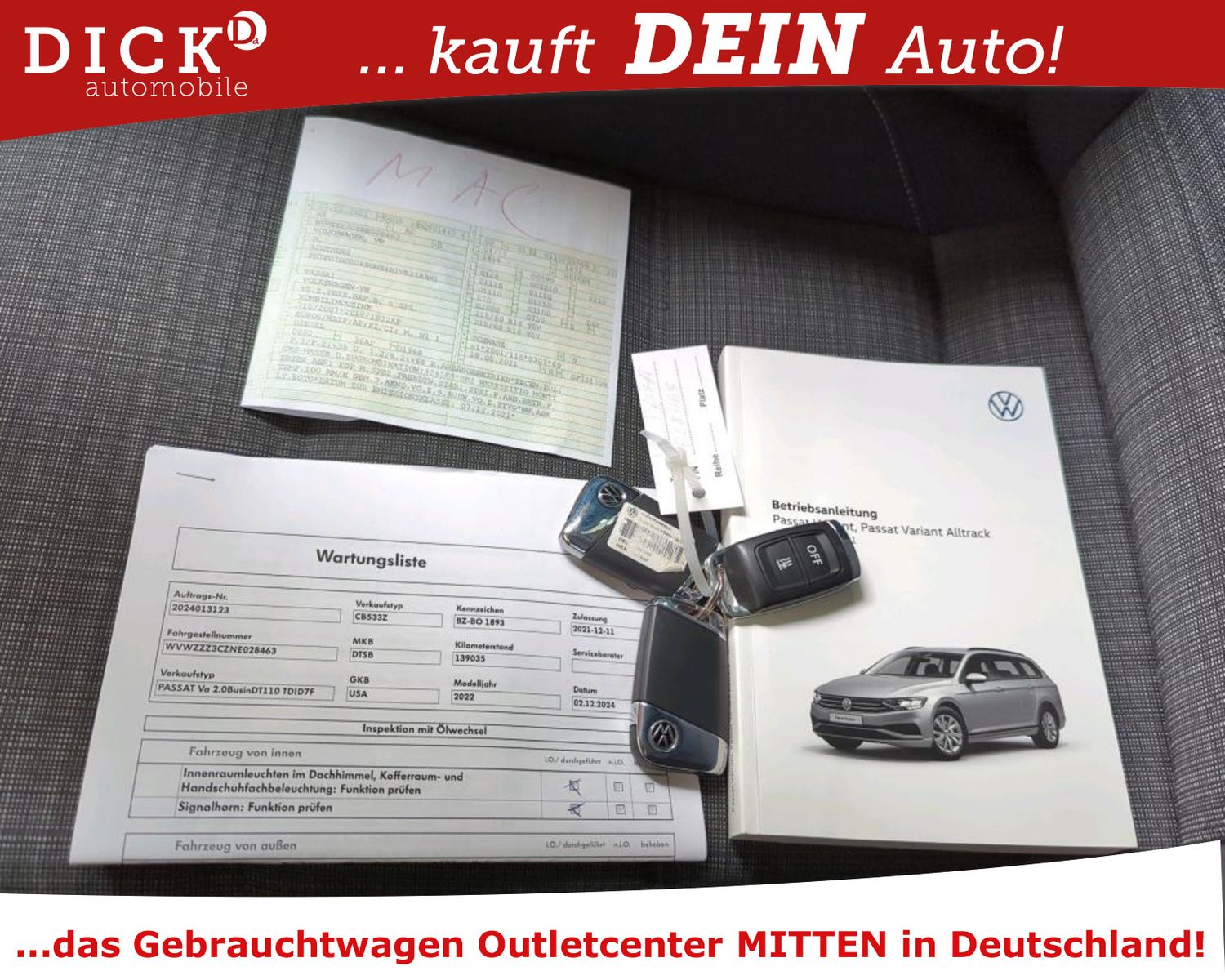 Fahrzeugabbildung Volkswagen Passat Var. 2.0d DSG LED/NAVI/ACC/MASS/AHK/8Fa