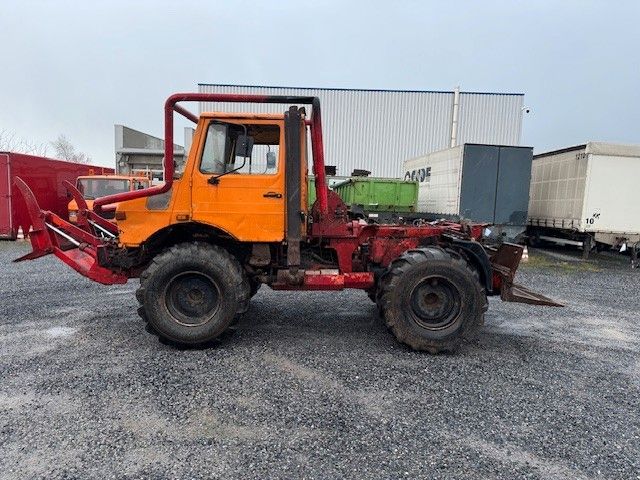 Unimog U 1400 Holz Rücker Seilwinde Fernbed Stütze vu h