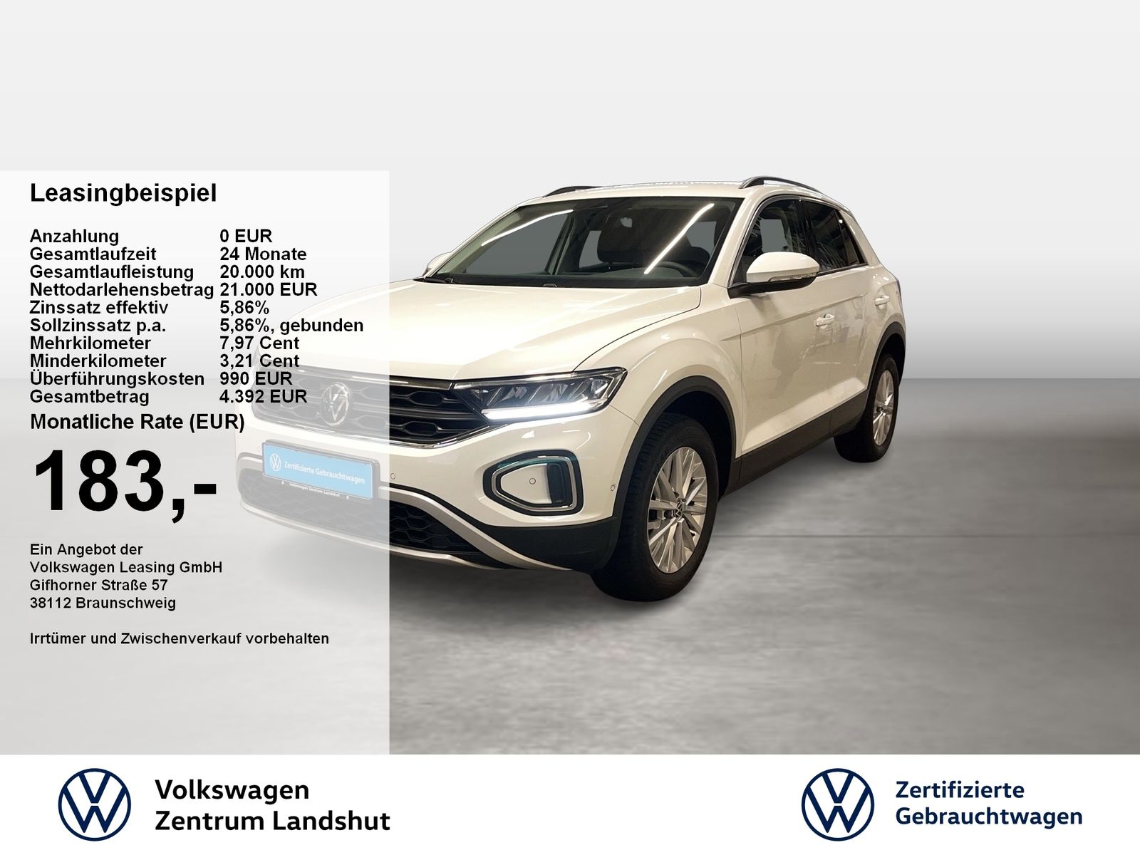 Volkswagen T-Roc 1.0 TSI Life ParkAss. LED LM KlimaA Navi
