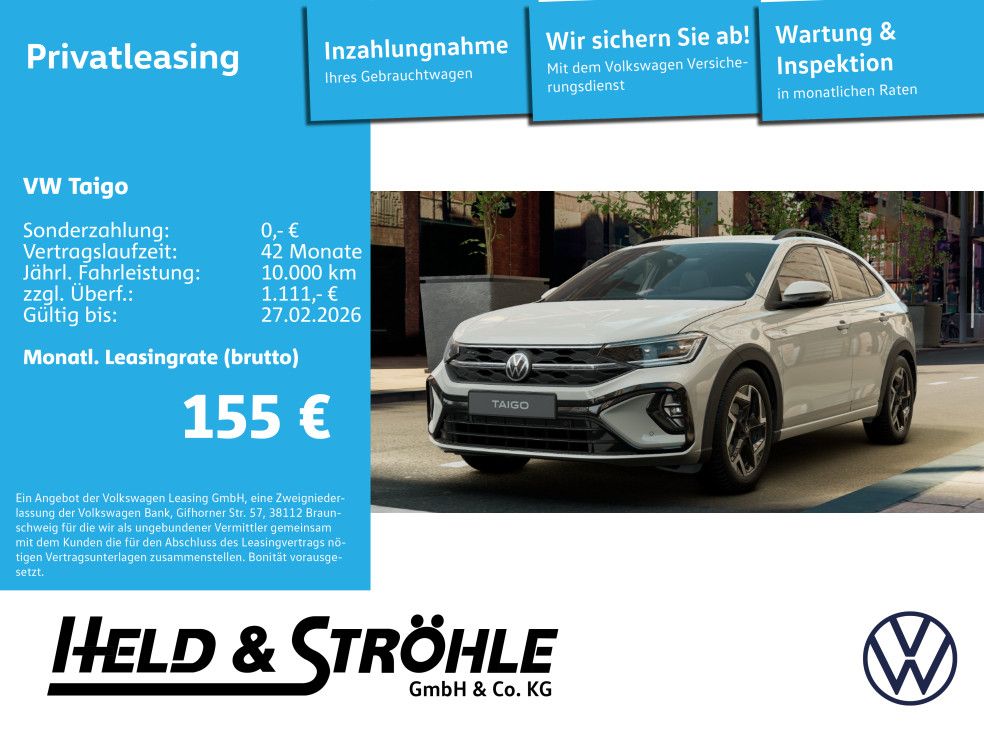 Volkswagen Taigo R-Line AllStar Leasing