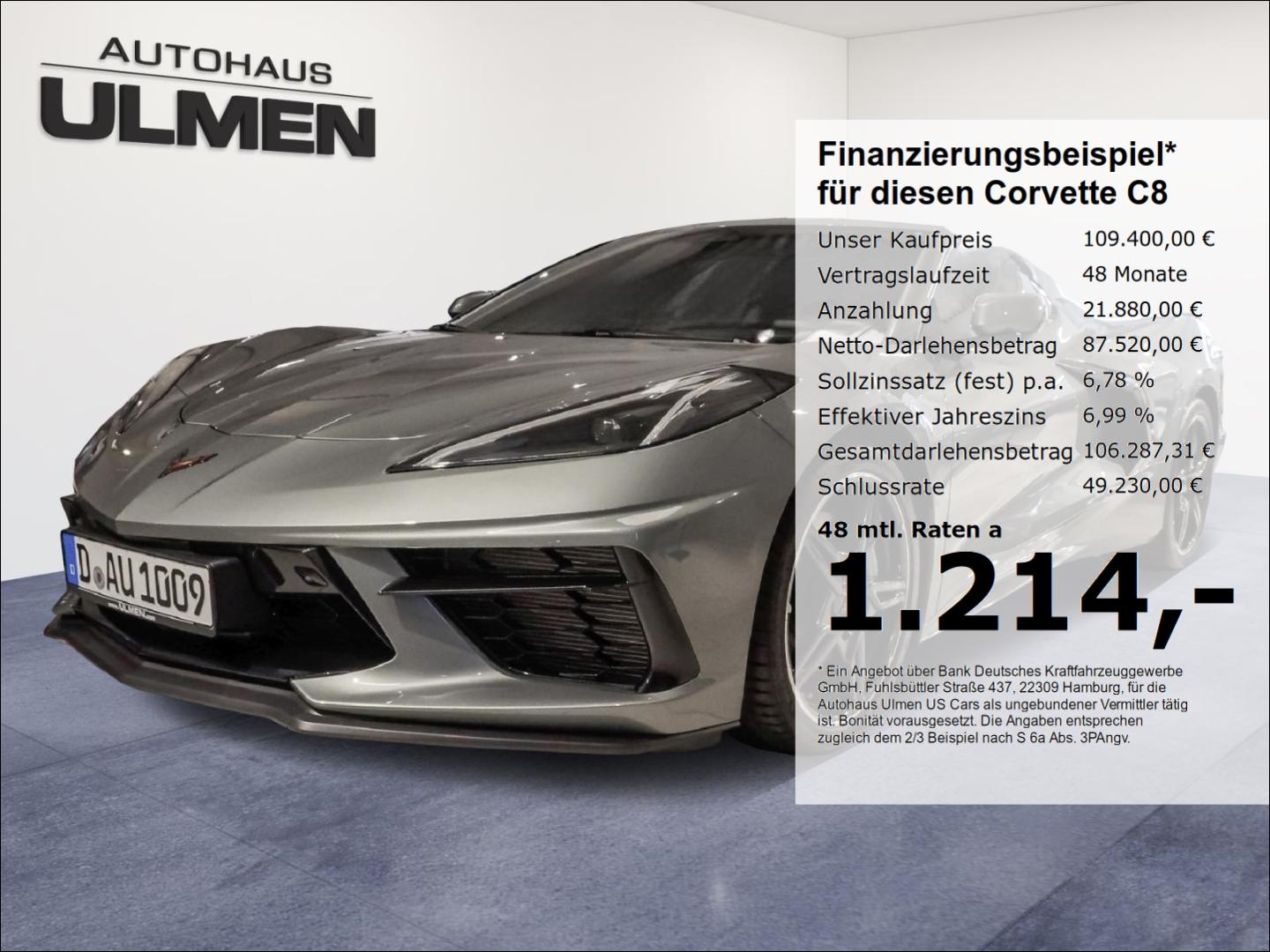 Corvette C8 Stingray Cabriolet 3LT Lift MR-Fahrwerk