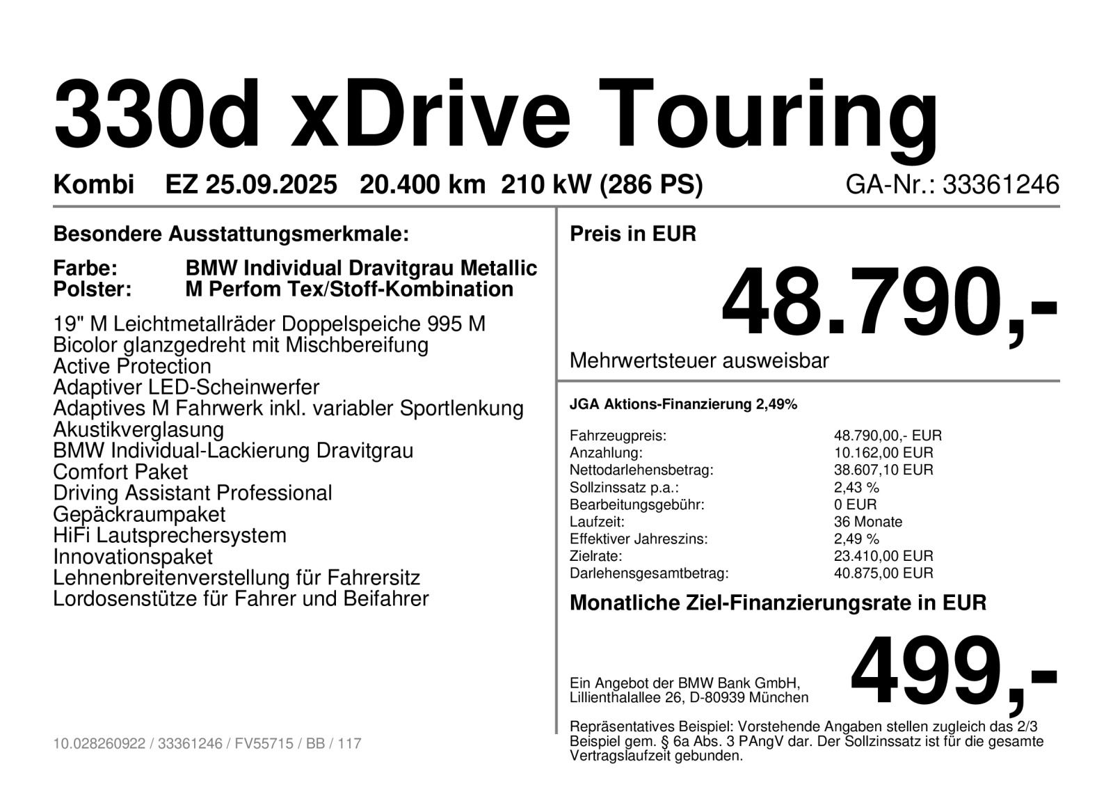 BMW 330d xDrive Touring M Sportpaket ab 2,49% foto 4