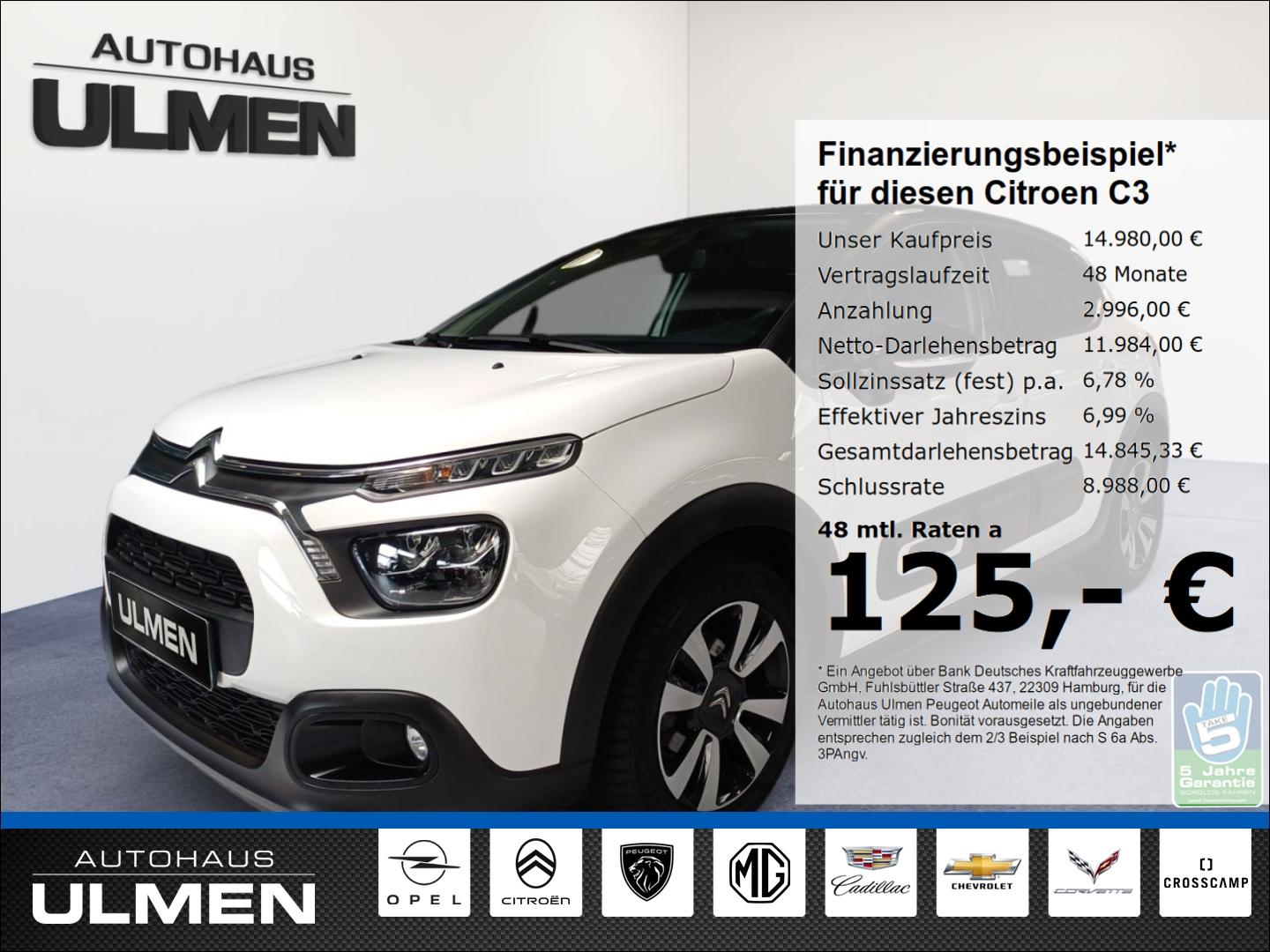 Citroën C3 Shine PT110 EAT6 Automatik Klimaautomatik Par